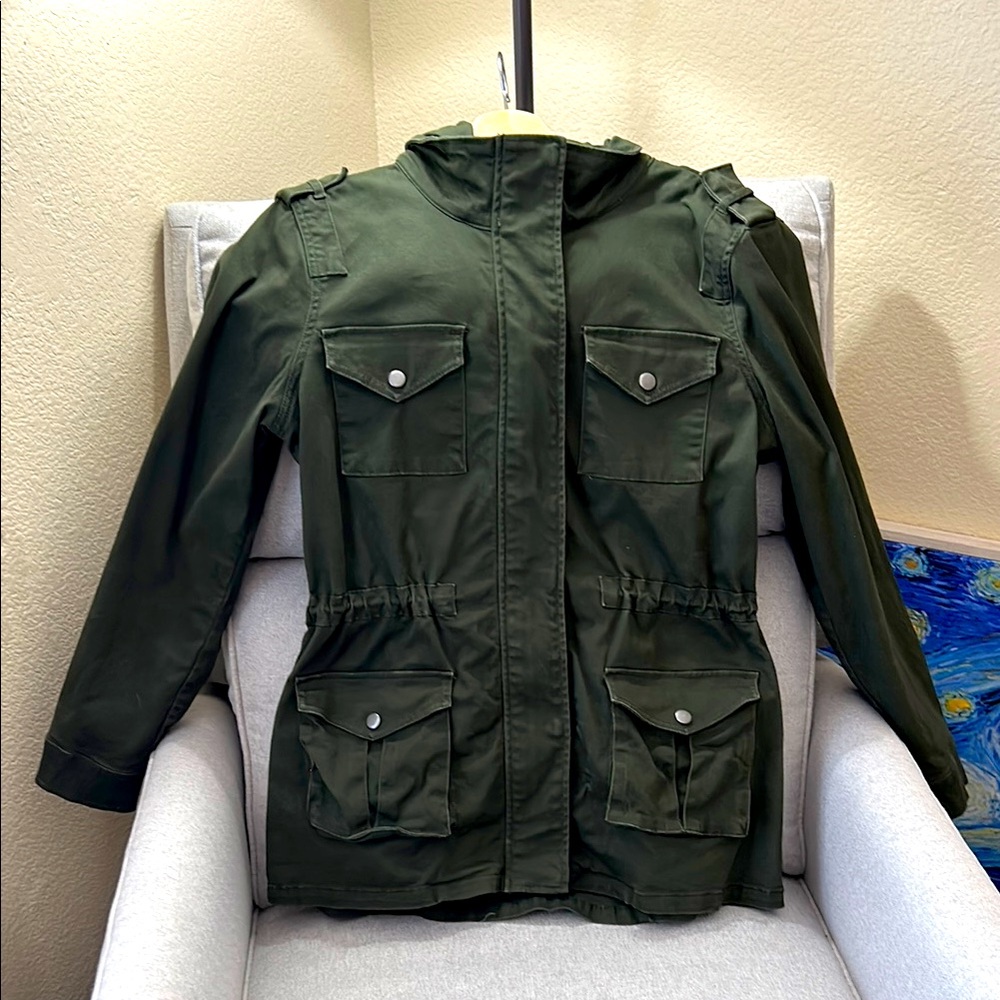 Market & Spruce Khaki Green Utility Jacket